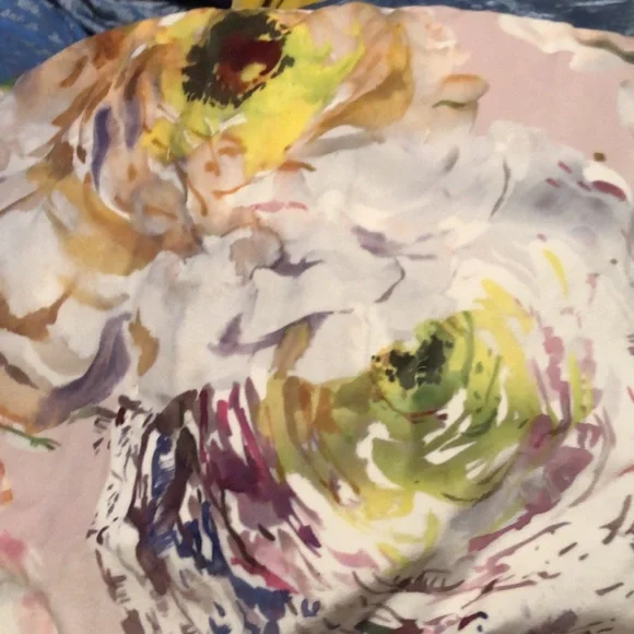 2 Anthropologie Floral Velvet Euro Pillow Sham Set of 2; 26”x26” - Picture 9 of 12